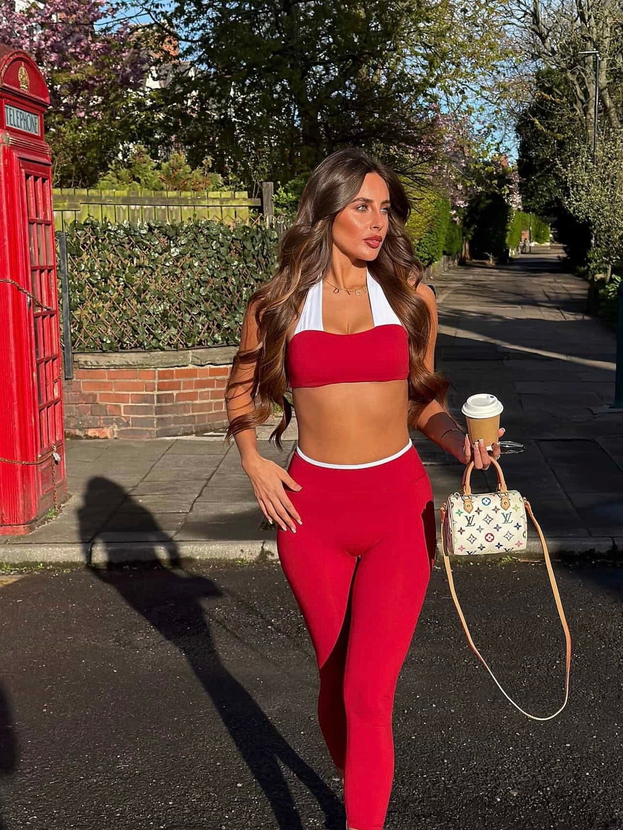 Studio Sculpt High Waisted Leggings - Cherry Red