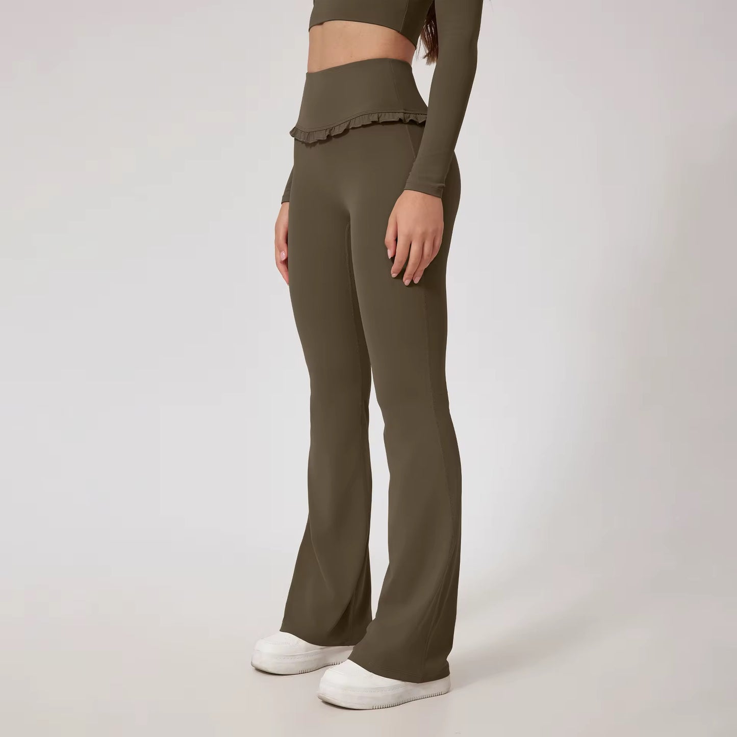 Frill Detail Activewear Yoga Set
