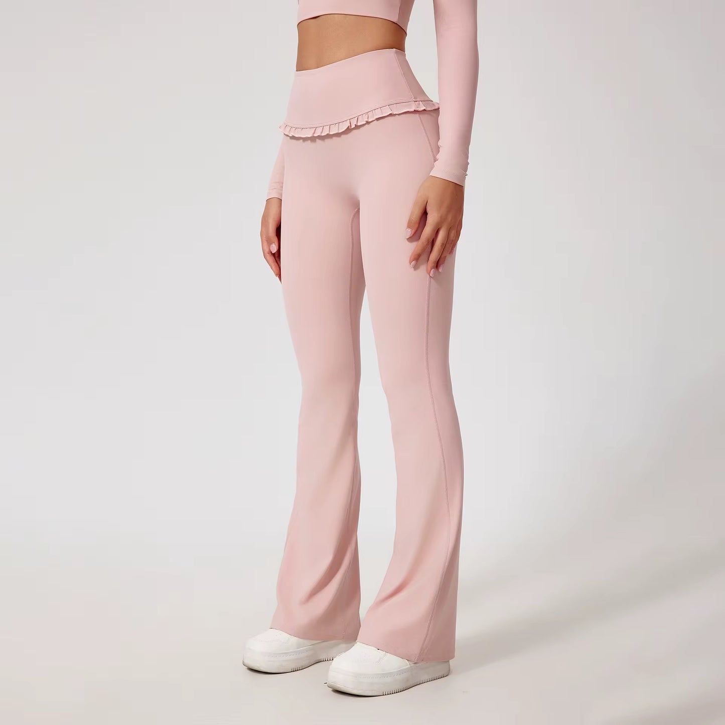 Frill Detail Activewear Yoga Set