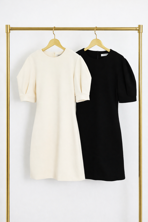Georgia Puff Sleeve Shift Dress