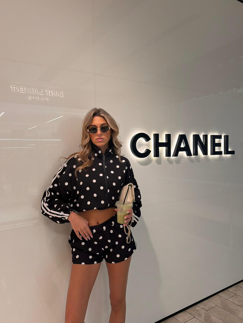 Monroe Polka Dot Shorts Tracksuit