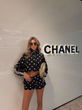 Monroe Polka Dot Shorts Tracksuit
