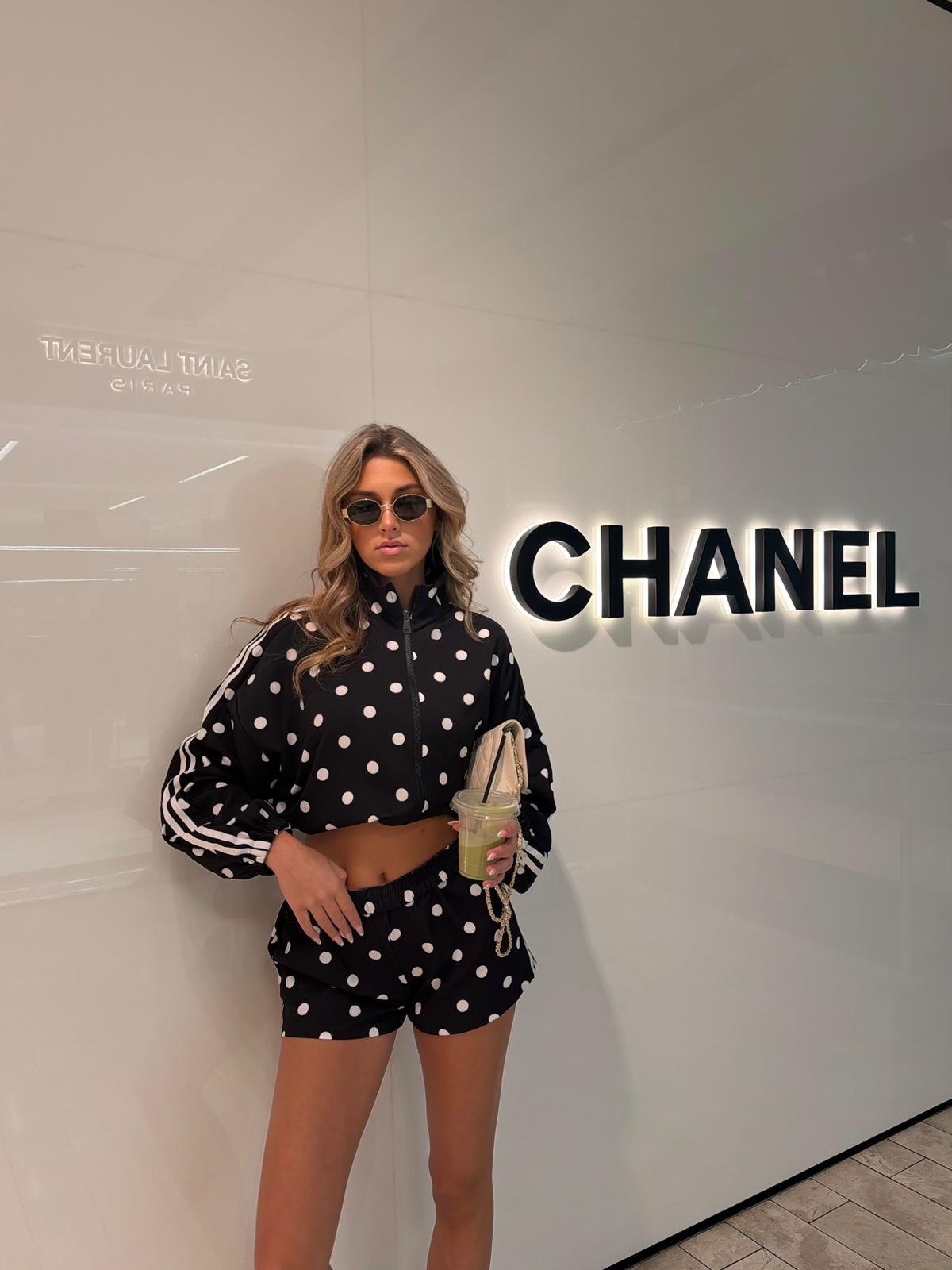 Monroe Polka Dot Shorts Tracksuit