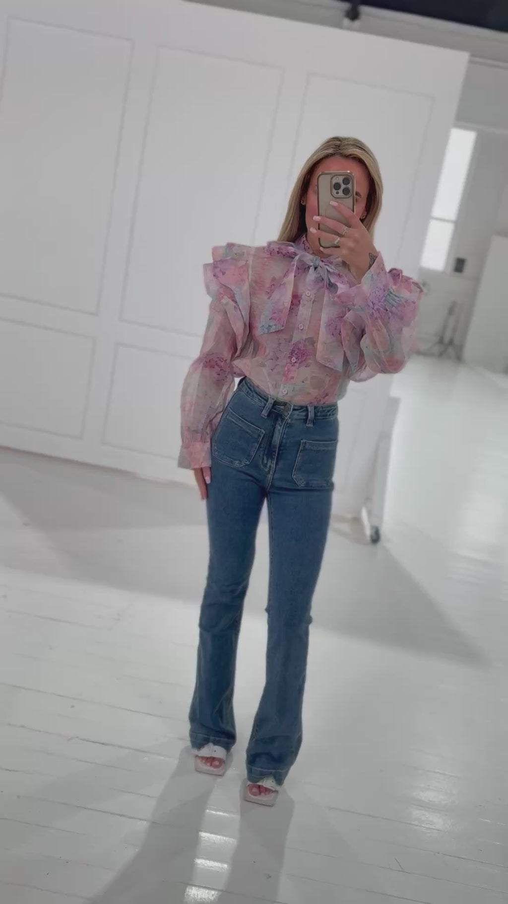 Harper High Waist Stretch Flare Leg Jeans
