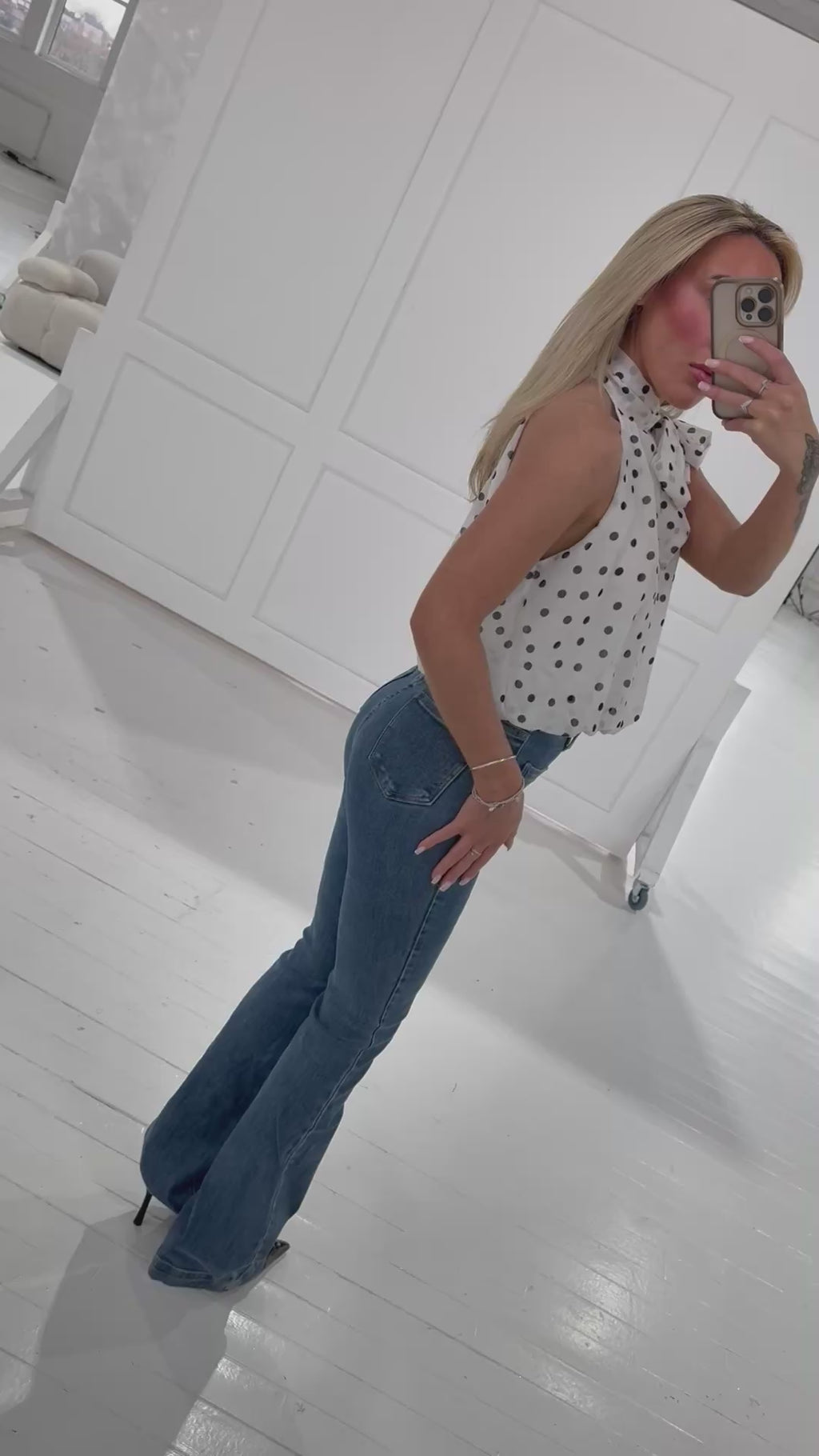 Harper High Waist Stretch Flare Leg Jeans
