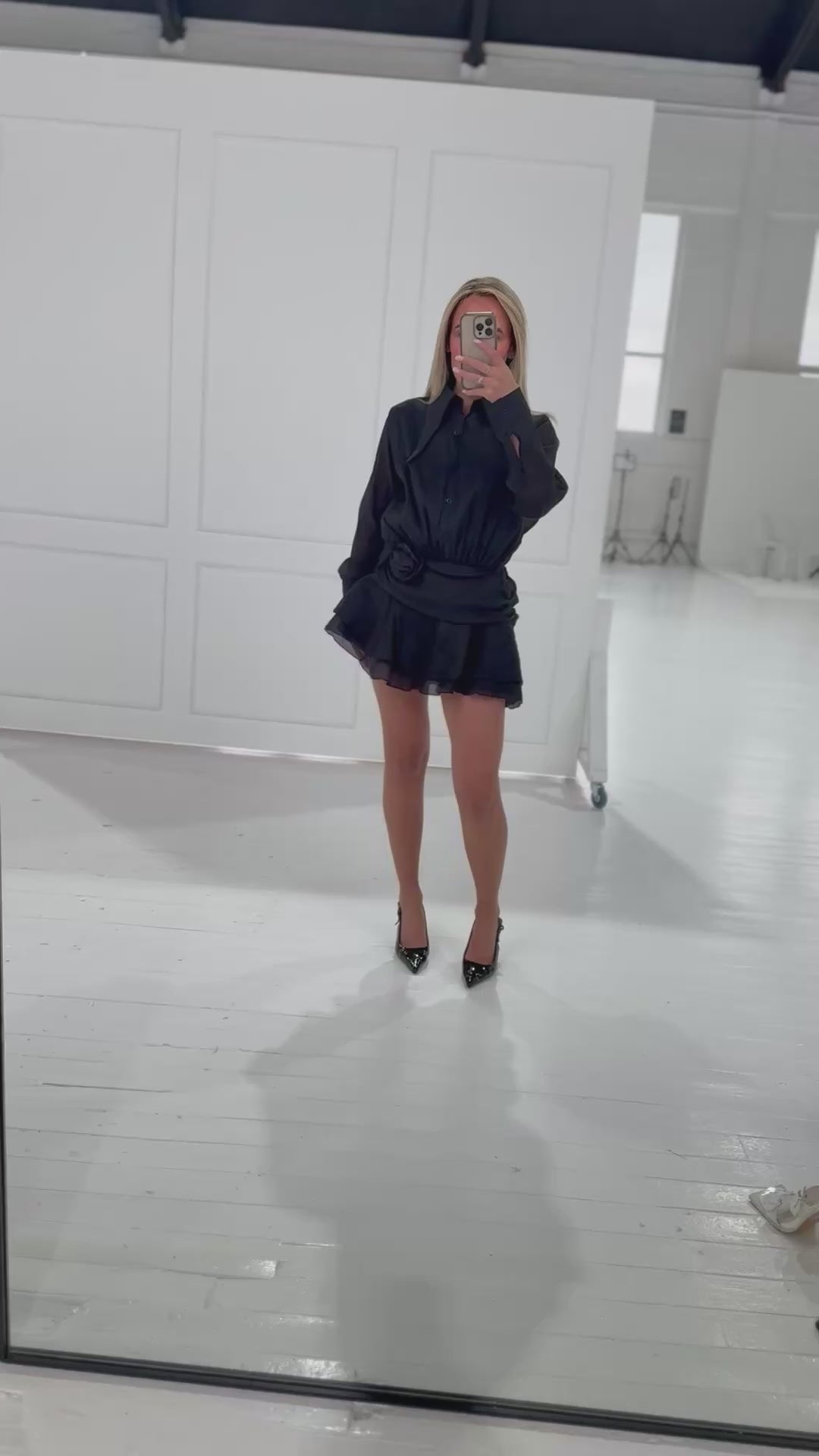 Macy Little Black Dress – Belted Black Mini Dress
