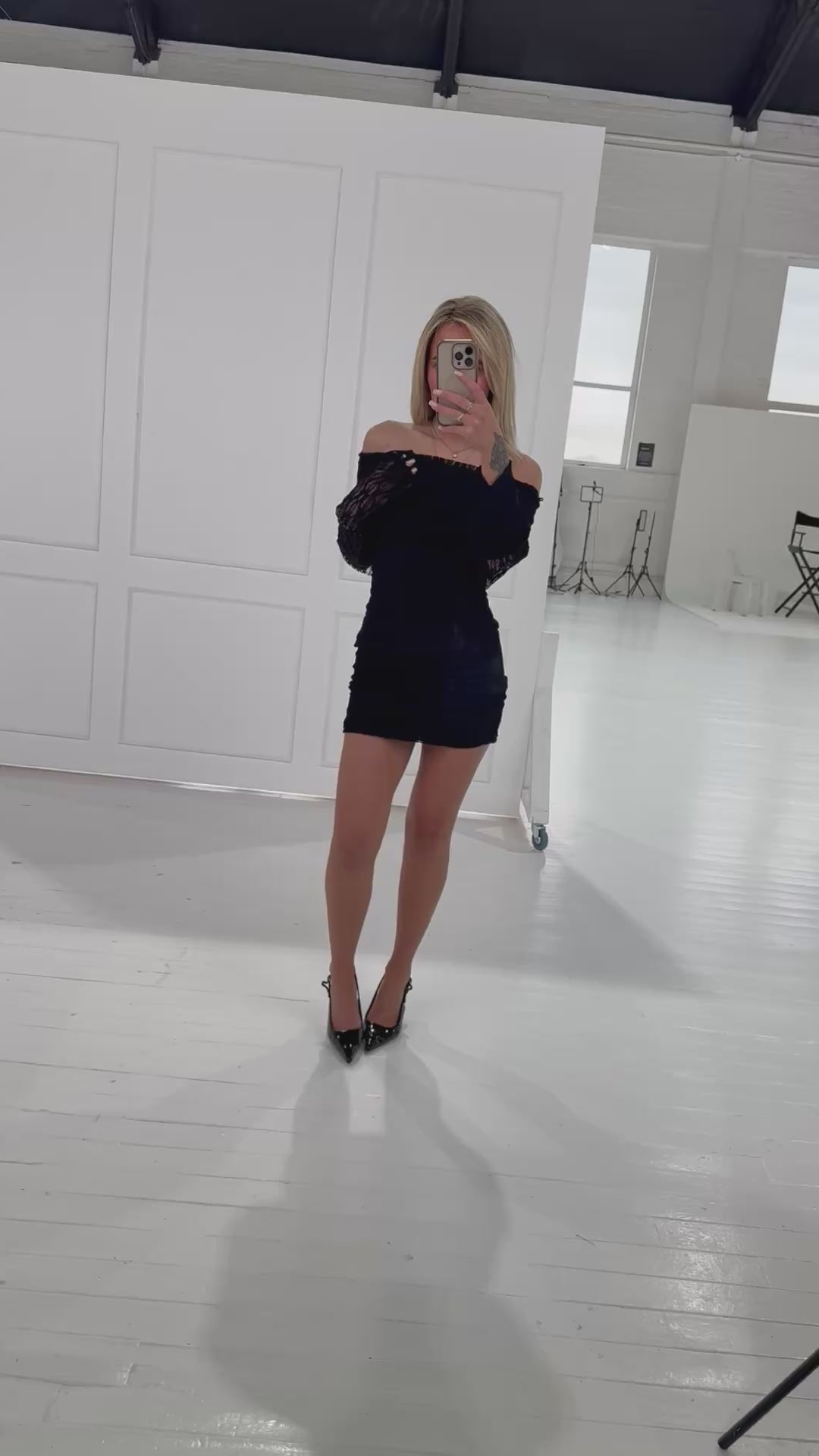Aimee Black Lace Mini Dress